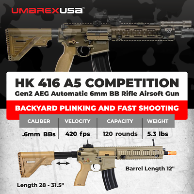 HK416 A5 COMPETITION Gen2 電動エアガン Umarex HK HK416 A5 Competition Gen 2 EyeTrace 6mm AEG Airsoft