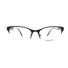Marchon Eyeglasses Frames KIMPTON 001 black Cat Eye half rim 52-17-135 mm