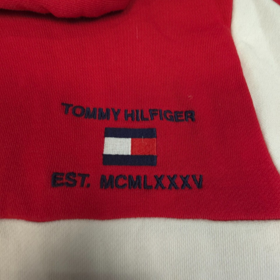 Tommy Hilfiger Jumper Mens XSMALL red Hoodie fleece Long Sleeve logo Size XS eBay