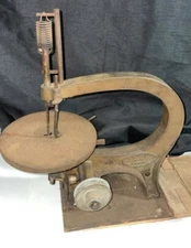 Antique BOICE CRANE Cast Iron Bandsaw Scroll Jig Saw Woodworking Cutter