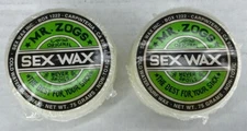 Mr. Zogs Original Sexwax - 2pc Cold Water Temperature Coconut Scented (White)