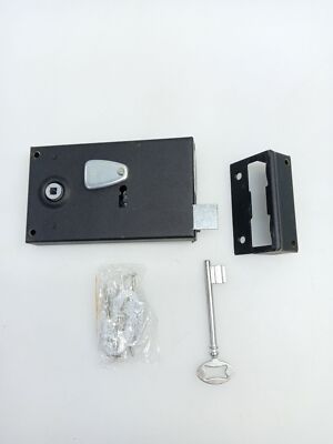 Deadbolt Lock Horizontal 1/2 Black T Thirard RH-L x H-82 x 140 mm