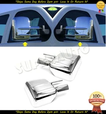 FOR 99-16 CHEVY-SILVERADO-GMC-SIERRA CHROME TOW MIRROR COVERS NO SIGNAL OPENS