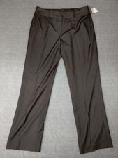 NWT Tahari Womens 14 Gray Dress Pants Straight Leg High Rise Pressed
