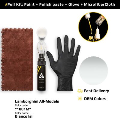 Touch up Paint for Lamborghini Code: 1001M Bianco Isi Professional Repair