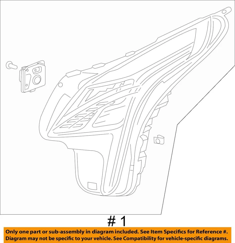 Passenger Right Front Headlight w/Intellibeam TQ5 from 2016 Cadillac CT6 (92693 - Image 4 of 4