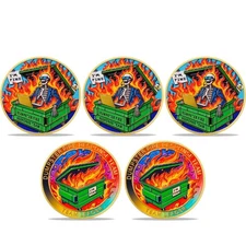 Skeleton Dumpster Fire Collectible Coin Set – Funny Satirical Coin Response Team