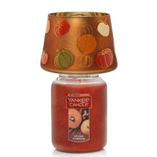 Yankee Candle Spiced Pumpkin Large Jar Candle with a Flickering Pumpkins Shade