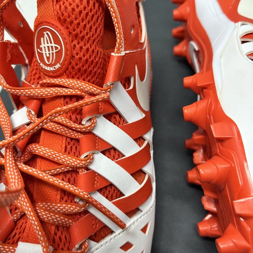 NIKE HUARACHE 5 ELITE MEN'S FOOTBALL LACROSSE CLEATS ORANGE 807142-811 SIZE 10.5 - Picture 7 of 10