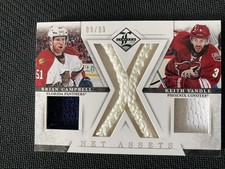 2012-13 Panini Limited #NA-BCKY B. Campbell / K. Yandle MEM, Net Assets #/99