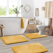 3 Piece Bathroom Rugs Sets - Memory Foam Bath Mat Set, Ultra Soft, Plush, Coz...