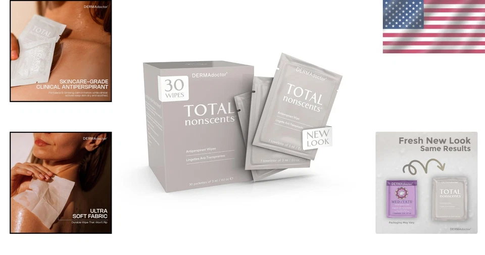 DERMAdoctor Hypoallergenic Antiperspirant Wipes - 30 Count for Sweat Control - Image 2 of 4