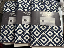 Better Homes and Gardens Precut Fabric 2 Yards Blue WHITE 72 x 45 SET OF 3