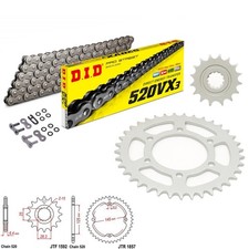 YFM700 R Raptor R Chain and Sprocket Kit DID 520 VX3 X-Ring Yamaha ATV 2022