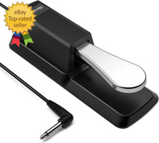 Sustain Pedal for Yamaha Keyboard, Piano Keyboard Pedal with Polarity Switch for