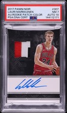 2017 Noir Color Lauri Markkanen ROOKIE PATCH AUTO RPA DNA 10 99/99 #307 PSA 7