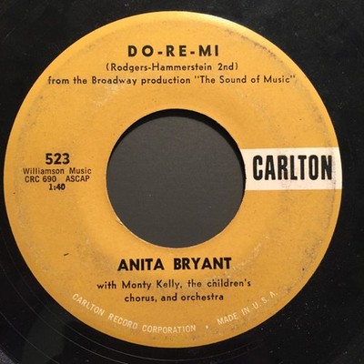 Anita Bryant - Do-Re-Mi / Promise Me A Rose - Used Vinyl Record 7 - C8100z