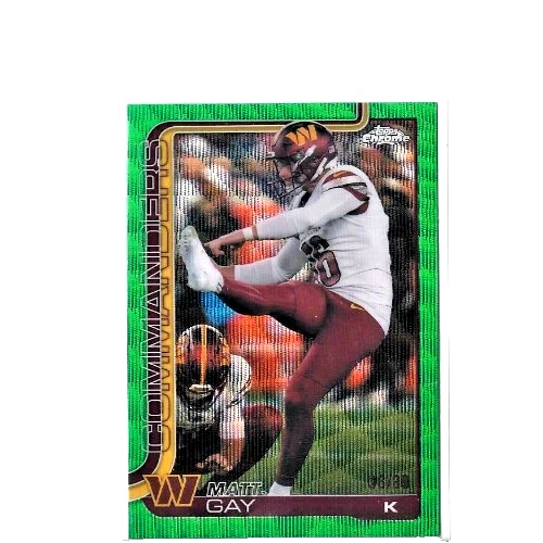 MATT GAY  {~}  #36/99   - "TOPPS CHROME GREEN PULSAR "   -  COMMANDERS!