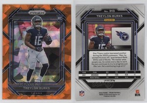 2022 Panini Prizm Rookies Orange Ice Prizm Treylon Burks #313 Rookie RC