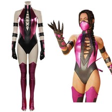 Mortal Kombat Mileena Cosplay Costume Jumpsuit Halloween Outfit Carnival Suit/