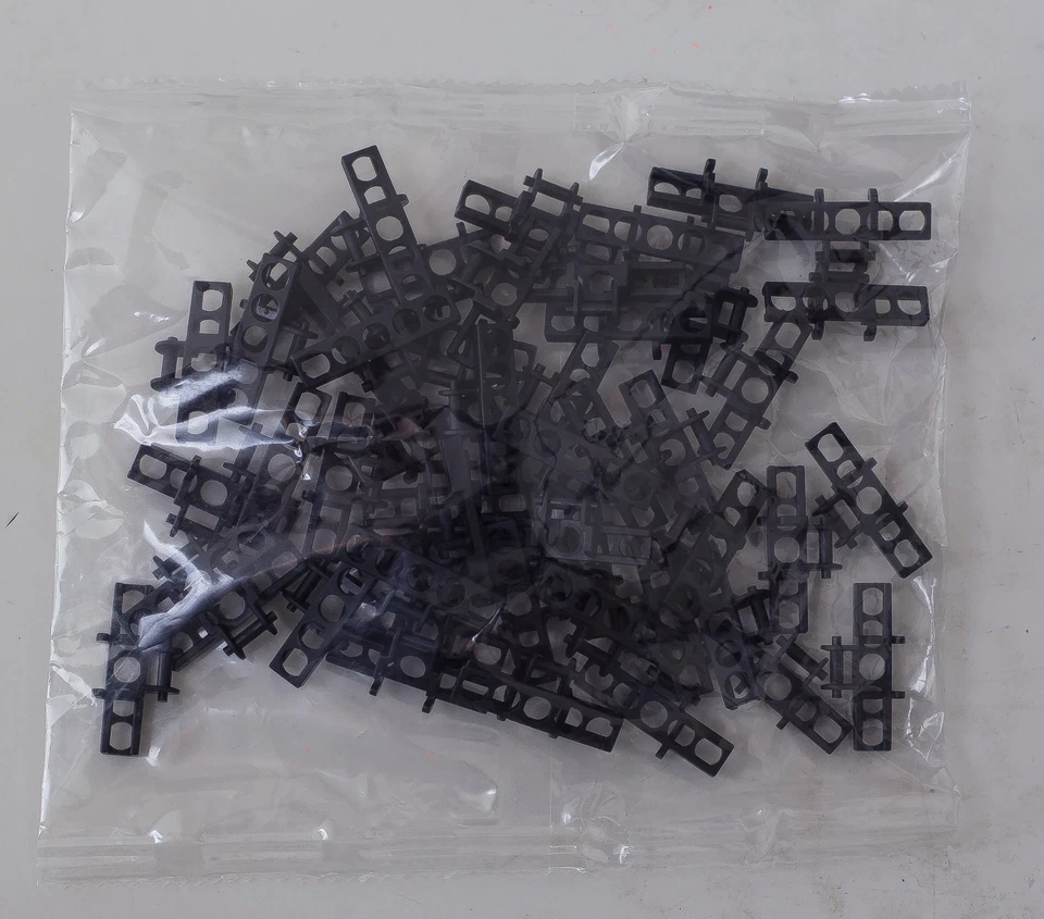 Lot Of 50 LEGO Conveyor Belt Parts 3873 Black Technic Tread Links Tank Tracks - Image 2 of 2