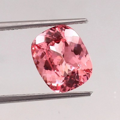 A+ Natural Ceylon Padparadscha Sapphire Loose Cushion Cut MRGemstone 8.10 Ct M03