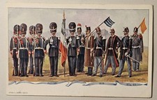 CARTOLINA MILITARE - GRANATIERI DI SARDEGNA, UNIFORMI STORICHE DAL 1843 AL 1859.