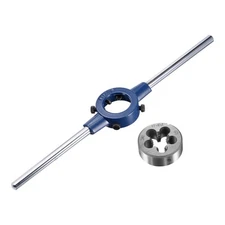 Round Die Stock Handle Wrench Set 5/8-11 UNC Threading Die and 38mm Die Holder