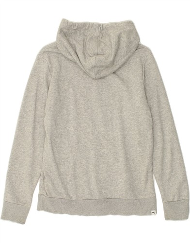 Sudadera con capucha gráfica PUMA para mujer Reino Unido 12 gris medio algodón BY06 - Imagen 2 de 3