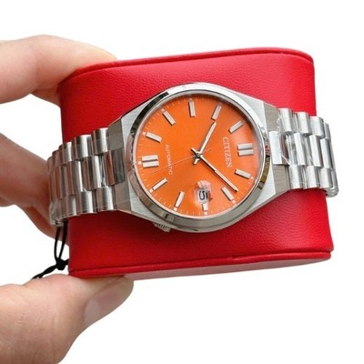 Citizen Tsuyosa Sapphire Crystal Automatic Orange Dial Men's Watch