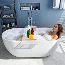 Acrylic Bathtub Tray, Bathtub Tray Caddy Bath Tray Table for Tub Luxury Spa