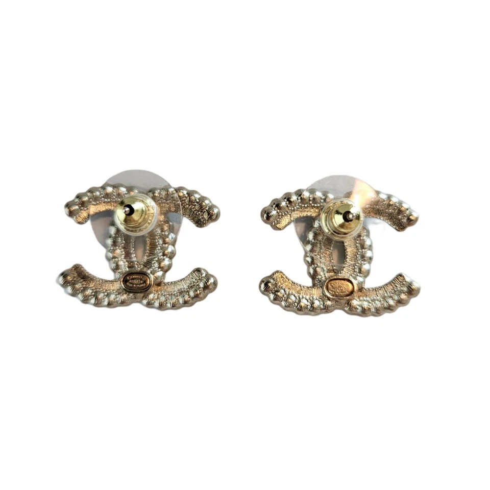 Chanel Cristal CC con Piedra Negra Mujer Pendiente Foto 4 de 4