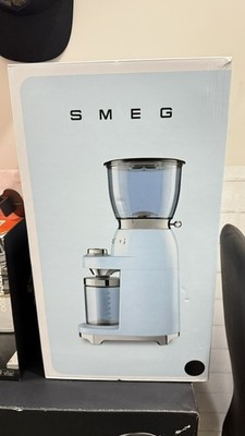 Smeg CGF01PBUS Pastel Blue 50s Retro Style Coffee Grinder (Damaged Box)