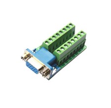 D-SUB DB15 Female 15-pin Jack Port to Terminal Breakout Board Connector