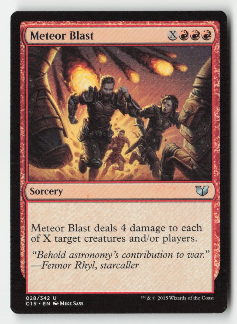 Meteor Blast 28 Uncommon Commander 2015 Magic: The Gathering Lightly Played