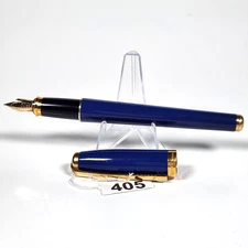 S.T. Dupont Fidelio Fountain Pen - Ocean Blue Lacquer GP Trim 14K Medium Nib