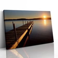 Algonquin Park Canada Sunset Canvas Framed Print Picture Wall Art