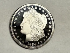 1964-2021 Cook Islands proof United States Morgan one dollar commemorative coin.