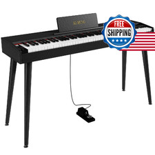 KUMENG digital Piano 88 Key Semi Weighted Keyboard,Full-size Electric Piano for