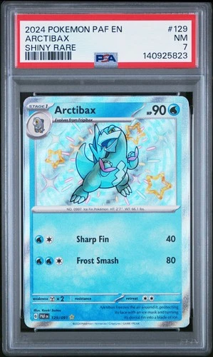 2024 POKEMON PAF EN-PALDEAN FATES SHINY RARE #129 ARCTIBAX PSA 7