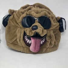 Bulldog Beat Plush Full Head DOG Mask Halloween MASCOT Costume
