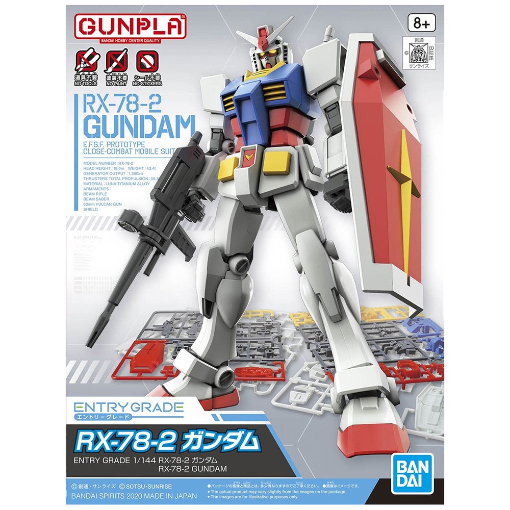 Bandai EG 1/144 RX-78-2 Gundam (3L) Gunpla EG Plastic Model Kit - Image 6