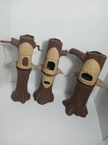 Vintage 1984 Kenner ROTJ Ewok Village THREE TREES w/ PLATFORM PARTS