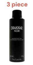 Drakkar Noir by Guy Laroche for Men - 6 oz Body Spray Lot Of 3 Pieces