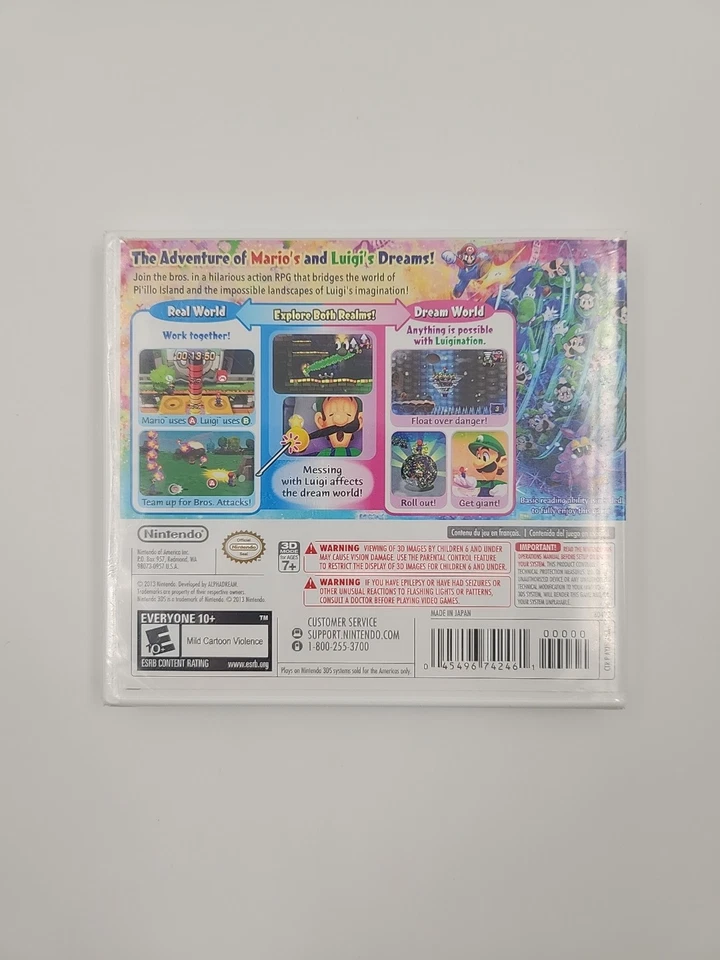 Mario & Luigi Dream Team 任天堂 3DS 全新原厂封装美国版 — 第 2/3 张图片
