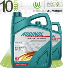 Addinol GIGA LIGHT MV 0530 LL 5W-30 f&uuml;r viele VW Audi Mercedes BMW Porsche Seat