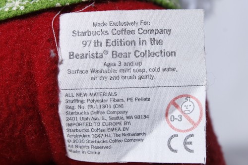 2010 Starbucks Bearista Bear 97th Edition "The Mouse Writer" Plüschtier - Bild 3 von 5