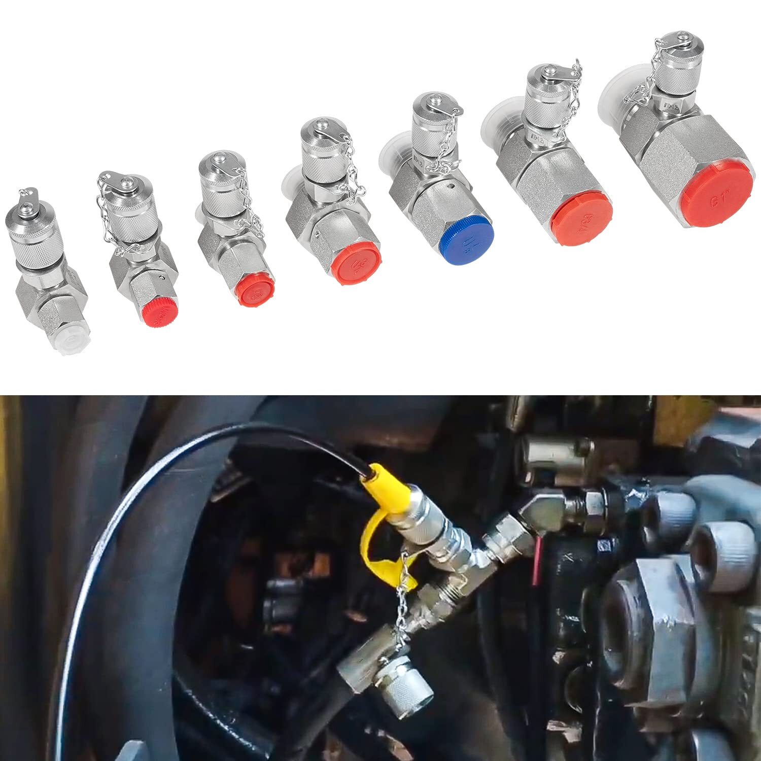 JIC37 Hydraulic Swivel Run Tees Hydraulic Tee Connector fit for Excavator