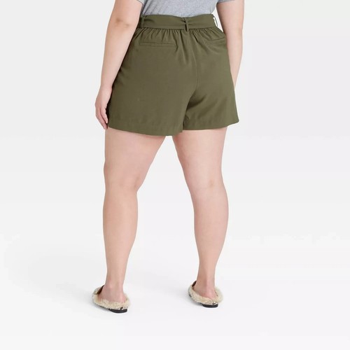 Women's High-Rise Tie Waist Shorts - A New Day sz 2X - Picture 2 of 3
