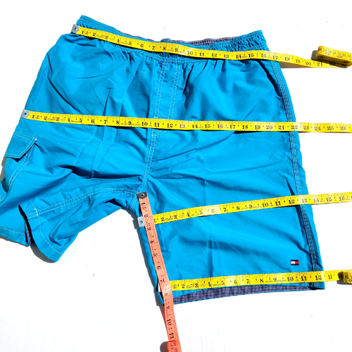 Tommy Hilfiger Youth Swim Shorts Size XL (32W) Blue, Built-in-Brief Pockets - Picture 10 of 17